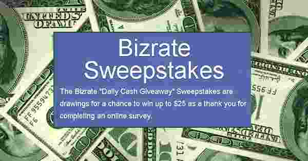Bizrate Daily Cash Giveaway