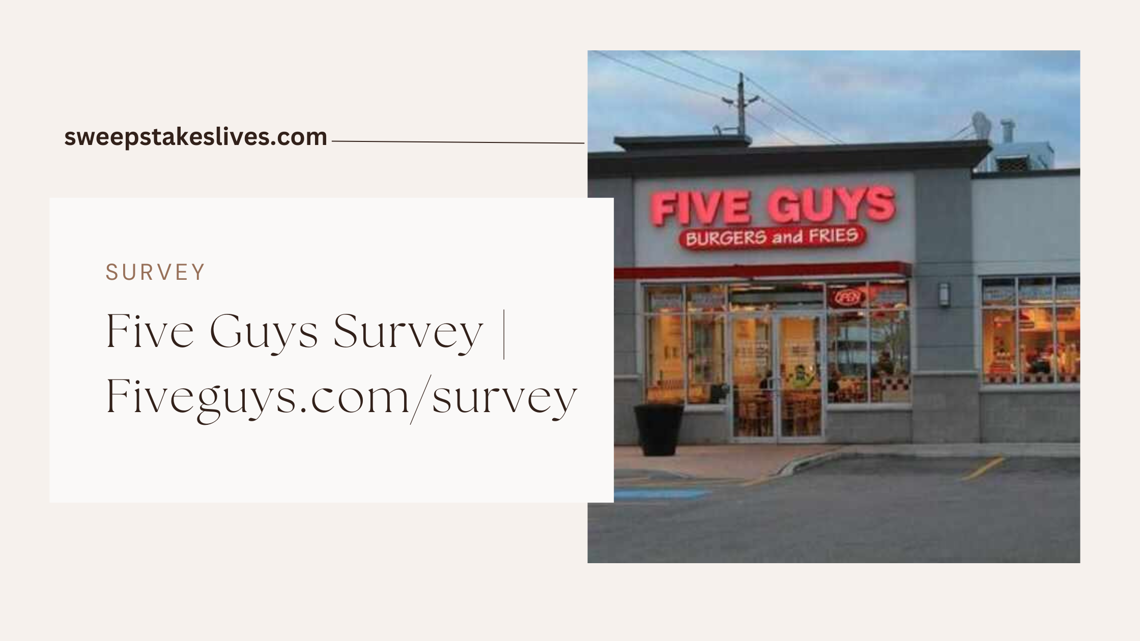 Five Guys Survey