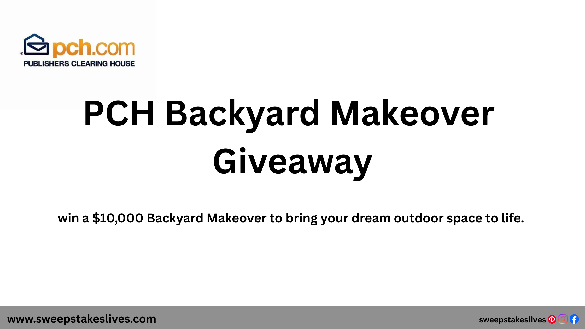 PCH Backyard Makeover Giveaway