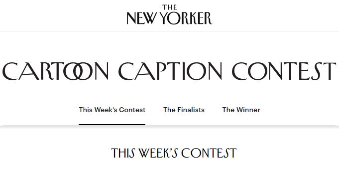 The New Yorker Cartoon Caption Contest