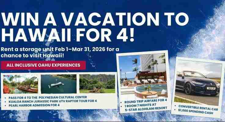 Storage of America Hawaii Dream Vacation Sweepstakes